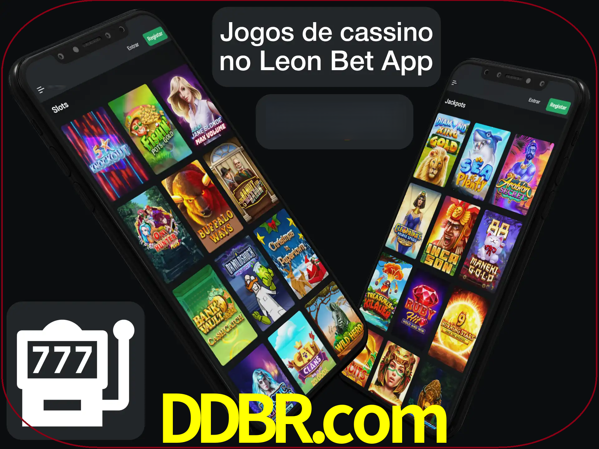 Escolha quais jogos de cassino jogar no app.