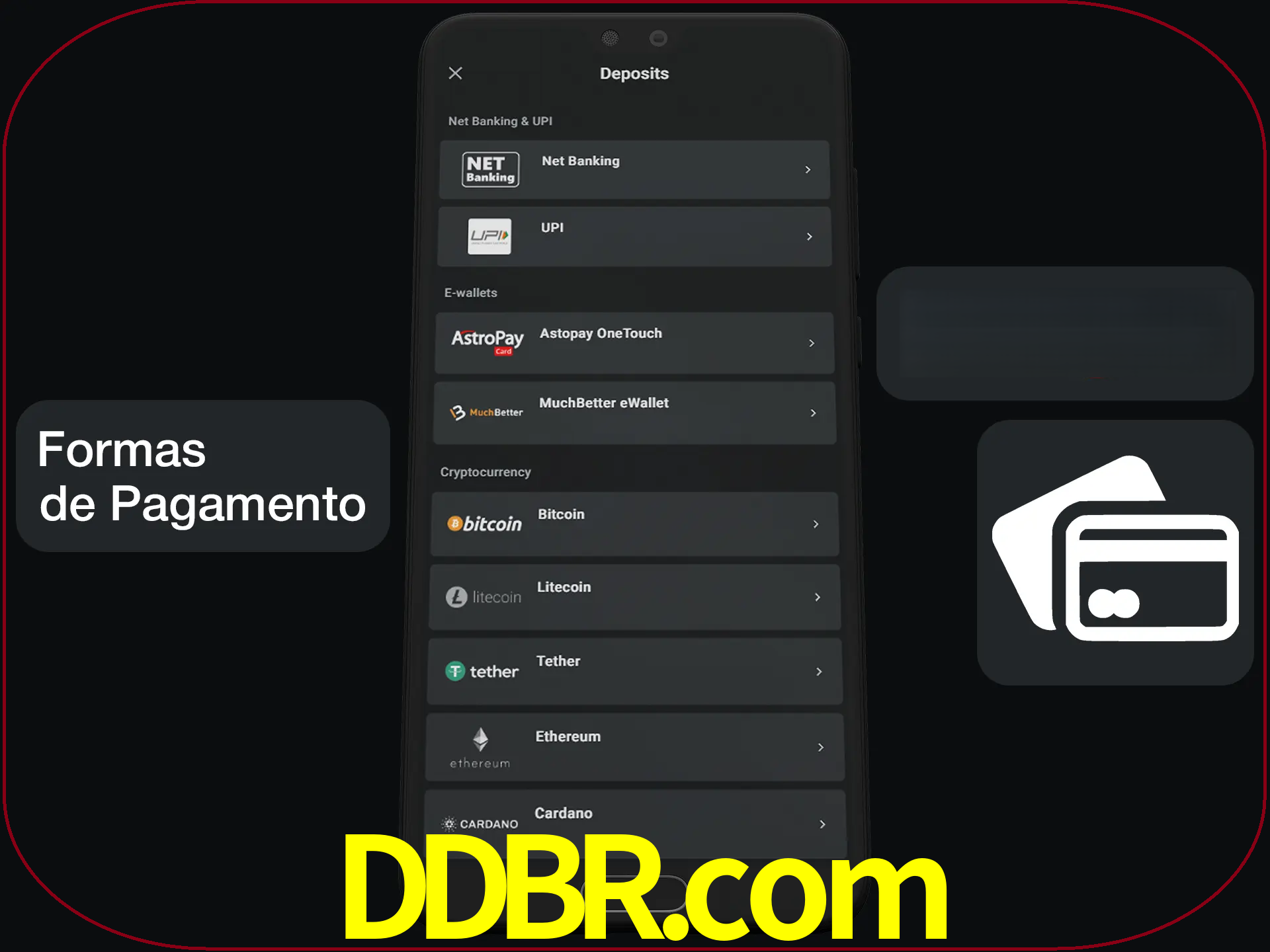 Escolha a forma de pagamento de sua preferência.